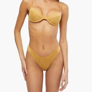 We Wore What NWT Faux Suede Bikini Set – Top & Bottom